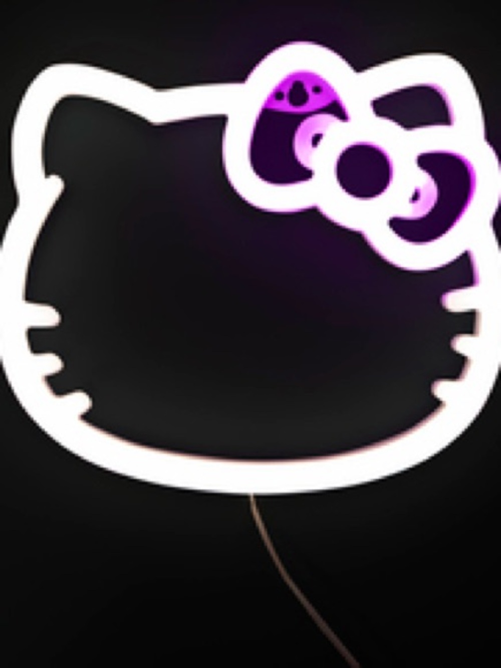 Hello Kitty LED Outline Sign - White & Pink